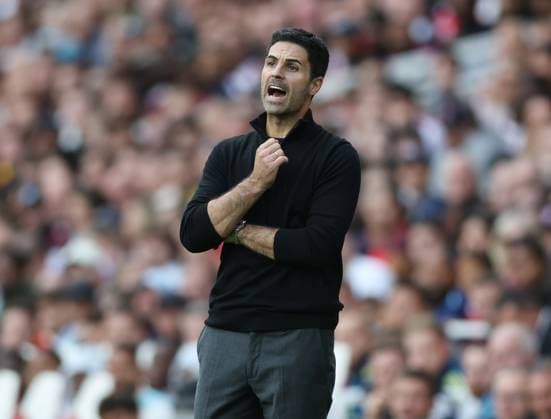 London, England, 13th September 2025. Mikel Arteta manager of Arsenal during the Arsenal vs Nottingham Forest Premier League match at the Emirates Stadium, London. Picture credit should read: David Klein Sportimage EDITORIAL USE ONLY. No use with unauthorised audio, video, data, fixture lists, club league logos or live services. Online in-match use limited to 120 images, no video emulation. No use in betting, games or single club league player publications. SPI_075_DK_Arsenal_Forest SPI-4131-0073