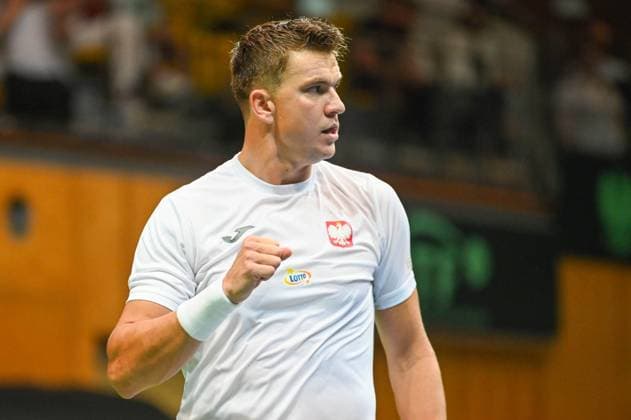 GDYNIA, 13.09.2025 Tenis ziemny Davis Cup Mecz Polska - Wielka Brytania Tennis Davis Cup Match Poland - Great Britain NZ Karol Drzewiecki Fot. ANNA LANGOWSKA 058sport.pl NEWSPIX.PL --- newspix.pl 