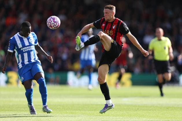 Football - 2025 2026 Premier League - AFC Bournemouth vs Brighton & Hove Albion - Vitality Stadium - Saturday 13th September 2025 Adrien Truffert of Bournemouth in action during the Premier League match at the Vitality Stadium COLORSPORT Shaun Boggust 