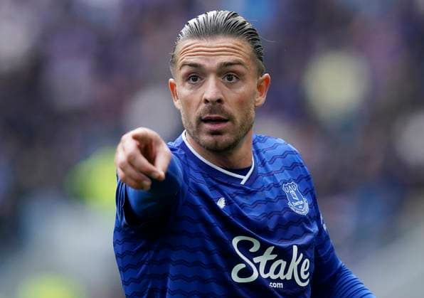 Liverpool, England, 13th September 2025. Jack Grealish of Everton during the Everton vs Aston Villa Premier League match at Hill Dickinson Stadium, Liverpool. Picture credit should read: Andrew Yates Sportimage EDITORIAL USE ONLY. No use with unauthorised audio, video, data, fixture lists, club league logos or live services. Online in-match use limited to 120 images, no video emulation. No use in betting, games or single club league player publications. SPI_007_AY_EVERTON_VILLA SPI-4134-0006