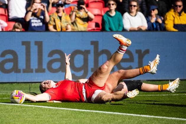 Canada Women v Australia Women s Rugby World Cup 2025 13 09 2025. quarter final Alysha Corrigan of Canada scores her sides second try during the Women s Rugby World Cup 2025 match between Canada Women and Australia at Ashton Gate, Bristol, England on 13 September 2025. Bristol Ashton Gate Bristol England Editorial use only , Copyright: xSimonxKingx PSI-22815-0016