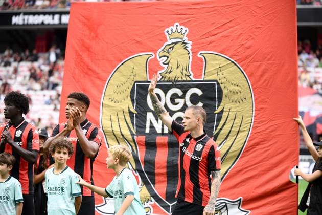 OGC Nice v FC Nantes - Ligue 1 McDonald s 2025 2026 90 Kevin CARLOS (ogcn) - 26 Melvin BARD (ogcn) during the Ligue 1 McDonald s match between Nice and Nantes at Allianz Riviera on September 13, 2025 in Nice, France. Nice France  Copyright: xFEPx 776348123