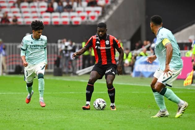 FOOTBALL : OGC Nice VS FC Nantes - Ligue 1 McDonald s - 13 09 2025 JÃ rÃ mie Boga (OGC Nice) - Ligue 1 Mcdonald s match between OGC Nice and Football Club de Nantes on September 13, 2025 at the Allianz Riviera Stadium in Nice. NiceFrance  Copyright: xWilliamxCannarellax
