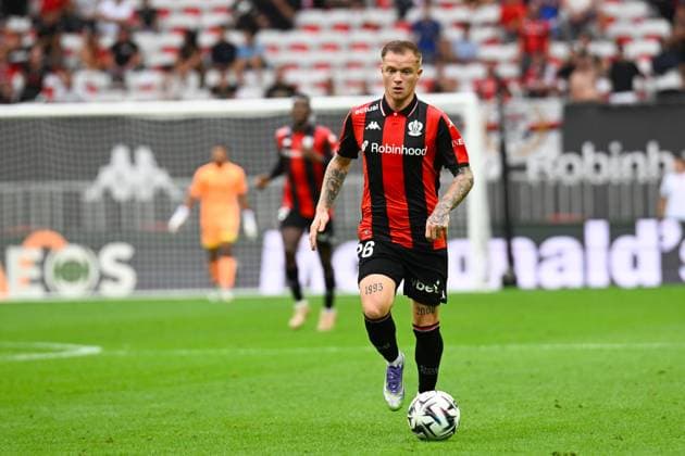 FOOTBALL : OGC Nice VS FC Nantes - Ligue 1 McDonald s - 13 09 2025 Melvin Bard (OGC Nice) - Ligue 1 Mcdonald s match between OGC Nice and Football Club de Nantes on September 13, 2025 at the Allianz Riviera Stadium in Nice. NiceFrance  Copyright: xWilliamxCannarellax