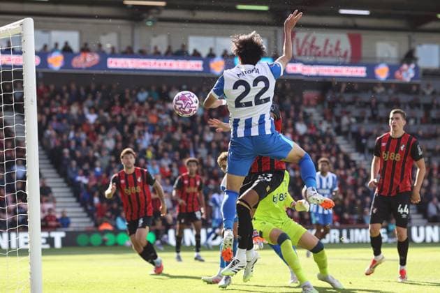 Bournemouth v Brighton 13 September 2025, Bournemouth - Premier League Football - AFC Bournemouth v Brighton & Hove Albion - Kaoru Mitoma of Brighton & Hove Albion scores an equalising goal to bring the score to 1-1 - Photo: Charlotte Wilson Offside. Bournemouth UK Copyright: xCharlottexWilsonx xOffsidexOffside