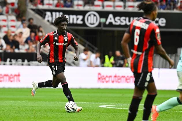 FOOTBALL : OGC Nice VS FC Nantes - Ligue 1 McDonald s - 13 09 2025 Kojo Peprah Oppong (OGC Nice) - Ligue 1 Mcdonald s match between OGC Nice and Football Club de Nantes on September 13, 2025 at the Allianz Riviera Stadium in Nice. NiceFrance  Copyright: xWilliamxCannarellax