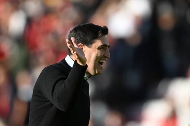 Bournemouth v Brighton and Hove Albion Premier League Bournemouth Manager Andoni Iraola celebrates after the Premier League match at the Vitality Stadium, Bournemouth UK Newspapers OUT Copyright: xJeremyxLandeyx FIL-22230-0071