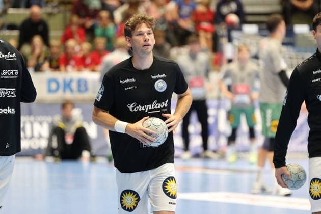 GER, 1.HBL. bergischer HC vs. GWD Minden 13.09.2025, Unihalle, Wuppertal, GER, 1.HBL. bergischer HC vs. GWD Minden, im Bild: ganz neu im BHC Kader aus Wetzlar Lukas Becher (BHC 7),