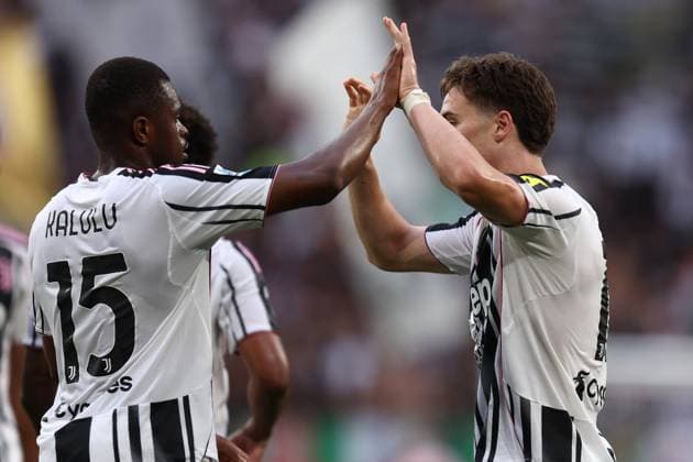 Kenan Yildiz (Juventus Fc) celebrates after scoring his team s second goal, Serie A, Juventus FC v FC Internazionale, Allianz Stadium, September 13, 2025, Turin, Italy.