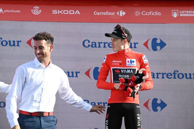 13-09-2025 Vuelta A Espana; Tappa 20 Robledo De Chavela - Bola Del Mundo; 2025, Visma - Lease A Bike; Vingegaard, Jonas; Aru, Fabio; Bola Del Mundo; 
