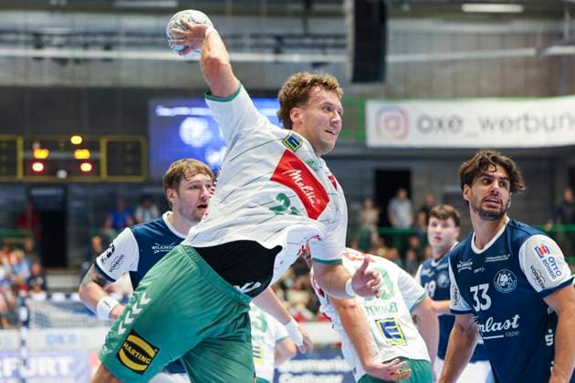 GER, 1.HBL. bergischer HC vs. GWD Minden 13.09.2025, Unihalle, Wuppertal, GER, 1.HBL. bergischer HC vs. GWD Minden, im Bild: Tom Bergner (TBV Lemgo 28), mit einem Torwurf