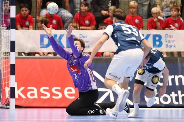 13.09.2025, Handball, HBL, Bergischer HC - TSV GWD Minden, Unihalle Wuppertal: Torhüter Malte Semisch (GWD Minden 01) Nordrhein-Westfalen Deutschland