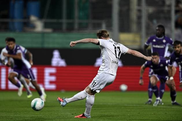 Mp Firenze 13 09 2025 - campionato di calcio serie A Fiorentina-Napoli foto Matteo Papini Image nella foto: gol Kevin de Bruyne 