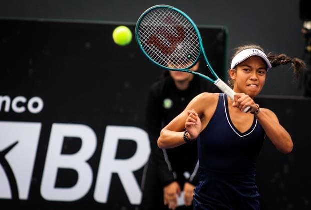 WTA, Tennis Damen 250 SP OPEN SaO PAULO, SP - 13.09.2025: WTA 250 SP OPEN - The first edition of the SP Open, a WTA 250 series tournament played on hard courts, will take place at Villa-Lobos Park, in the west zone of Sao Paulo. The event marks Sao Paulo& 39;s return to the official WTA calendar after 25 years and is the largest women& 39;s tournament in Brazil since 2016. In addition to the sporting competitions with 32 players in the singles and 16 doubles. In the photo, tennis player Renata Zarazua (MEX) during a SP Open match against tennis player RaKotomanga Rajaonah (FRA), this Saturday (13). (Photo: Aloisio Mauricio Fotoarena) x2805974x  AloisioxMauricio