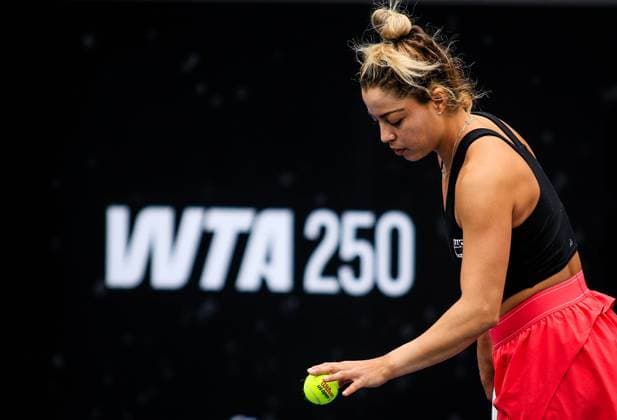 WTA, Tennis Damen 250 SP OPEN SaO PAULO, SP - 13.09.2025: WTA 250 SP OPEN - The first edition of the SP Open, a WTA 250 series tournament played on hard courts, will take place at Villa-Lobos Park, in the west zone of Sao Paulo. The event marks Sao Paulo& 39;s return to the official WTA calendar after 25 years and is the largest women& 39;s tournament in Brazil since 2016. In addition to the sporting competitions with 32 players in the singles and 16 doubles. In the photo, tennis player Renata Zarazua (MEX) during a SP Open match against tennis player RaKotomanga Rajaonah (FRA), this Saturday (13). (Photo: Aloisio Mauricio Fotoarena) x2806000x  AloisioxMauricio