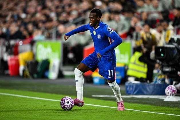 13th September 2025; Gtech Community Stadium, Brentford, London, England; Premier League Football, Brentford versus Chelsea; Jamie Gittens of Chelsea on the ball  GodfreyxPitt