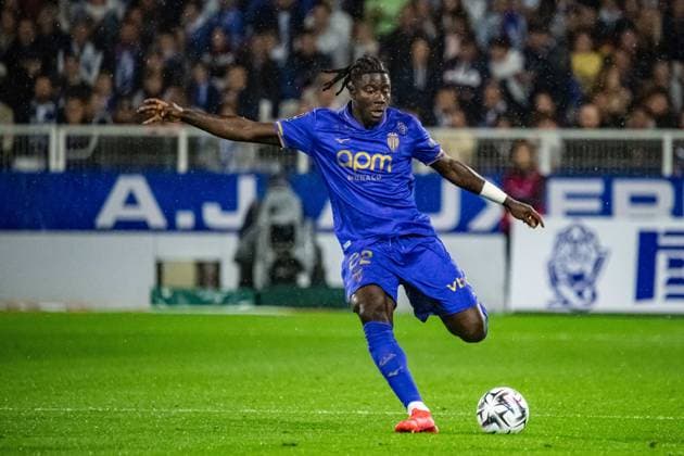 FOOTBALL : AJ Auxerre vs AS Monaco - Ligue 1 - JournÃ e 4 - 13 09 2025 Mohammed Salisu (AS Monaco) AuxerreFrance  Copyright: xBaptistexAutissierx