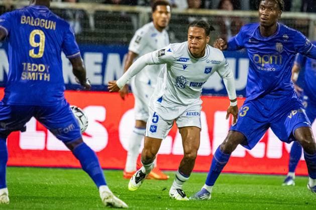 FOOTBALL : AJ Auxerre vs AS Monaco - Ligue 1 - JournÃ e 4 - 13 09 2025 Kevin Danois (AJ Auxerre) AuxerreFrance  Copyright: xBaptistexAutissierx