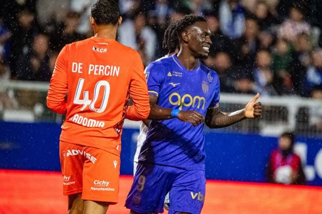 FOOTBALL : AJ Auxerre vs AS Monaco - Ligue 1 - JournÃ e 4 - 13 09 2025 Florian Balogun (AS Monaco) AuxerreFrance  Copyright: xBaptistexAutissierx