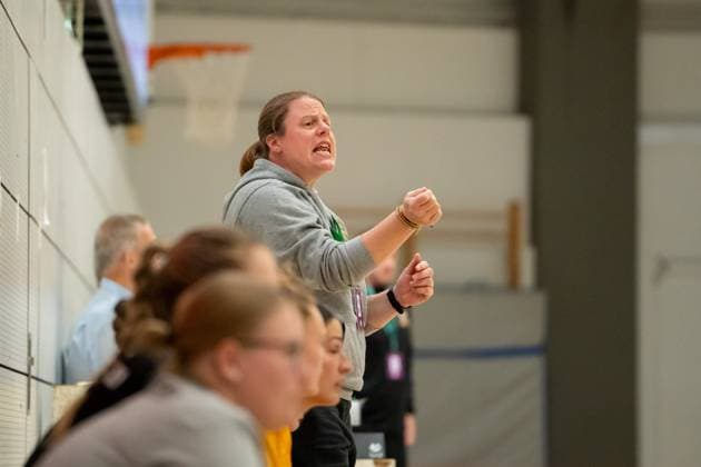 Handball I Frauen I Saison 2025-2026 I 2. Bundesliga I 3. Spieltag I VfL Waiblingen - HC Rödertal I 13.09.2025 Trainerin Maike Daniels (HC Rödertal) Waiblingen Rundsporthalle Baden-Württemberg Deutschland Copyright: xLobeca MaxxPetershansx