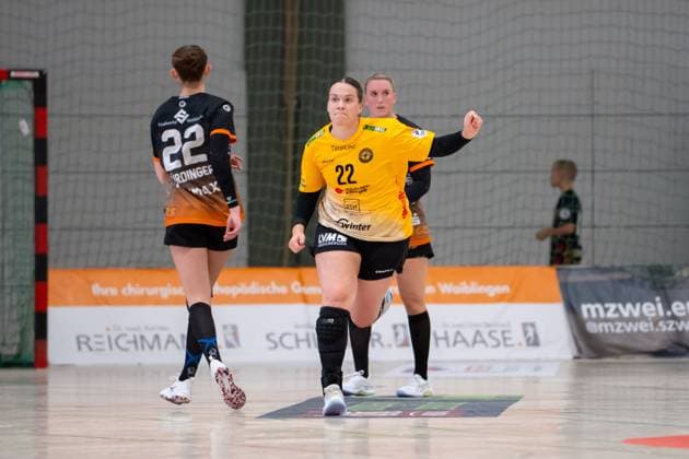 Handball I Frauen I Saison 2025-2026 I 2. Bundesliga I 3. Spieltag I VfL Waiblingen - HC Rödertal I 13.09.2025 Bo Decker (22, HC Rödertal) jubelt Waiblingen Rundsporthalle Baden-Württemberg Deutschland Copyright: xLobeca MaxxPetershansx