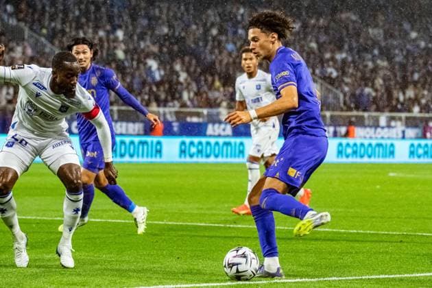 FOOTBALL : AJ Auxerre vs AS Monaco - Ligue 1 - JournÃ e 4 - 13 09 2025 Maghnes Akliouche (AS Monaco) AuxerreFrance  Copyright: xBaptistexAutissierx