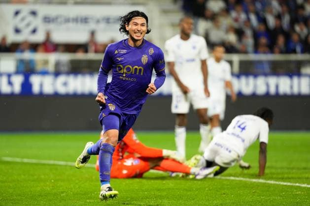 AJ Auxerre v AS Monaco - Ligue 1 McDonald s 2025 2026 18 Takumi MINAMINO (asm) during the Ligue 1 McDonald s match between Auxerre and Monaco at Stade Abbe Deschamps on September 13, 2025 in Auxerre, France. Auxerre France  Copyright: xFEPx 776348121