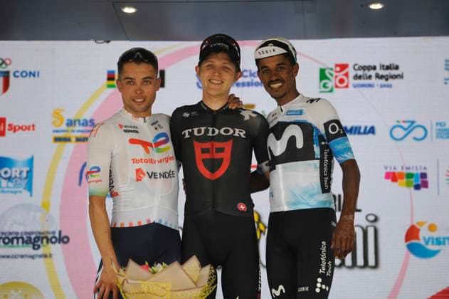 13-09-2025 Memorial Pantani; 2025, Tudor; 2025, Totalenergies; 2025, Movistar; Storer, Michale; Delettre, Alexandre; Tesfatsion, Natael; Cesenatico; 
