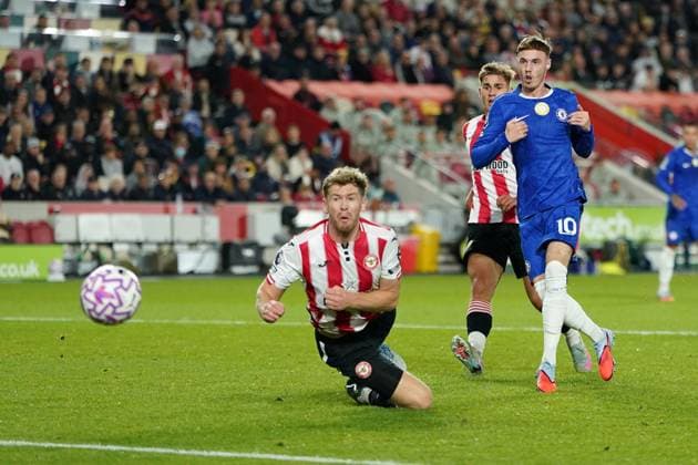 Premier League Brentford v Chelsea Cole Palmer of Chelsea scores equaliser during the Premier League match Brentford vs Chelsea at The Gtech Community Stadium, London, United Kingdom, 13th September 2025 (Photo by Harvey Murphy News Images) Copyright: xHarveyxMurphy NewsxImagesx