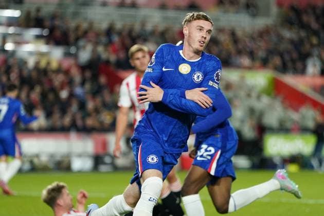 Premier League Brentford v Chelsea Cole Palmer of Chelsea celebrates equaliser during the Premier League match Brentford vs Chelsea at The Gtech Community Stadium, London, United Kingdom, 13th September 2025 (Photo by Harvey Murphy News Images) Copyright: xHarveyxMurphy NewsxImagesx
