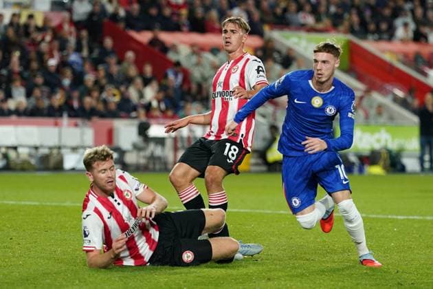 Premier League Brentford v Chelsea Cole Palmer of Chelsea scores during the Premier League match Brentford vs Chelsea at The Gtech Community Stadium, London, United Kingdom, 13th September 2025 (Photo by Harvey Murphy News Images) Copyright: xHarveyxMurphy NewsxImagesx