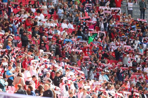 RB Leipzig - Bayern Muenchen 1. Bundesliga Frauen Leipzig, Red Bull Arena, 14.09.2025, Fußball, Frauen, Saison 2025 2026, Frauen-Bundesliga, 2. Spieltag , RB Leipzig - FC Bayern München , Im Bild: Fans RB Leipzig ,