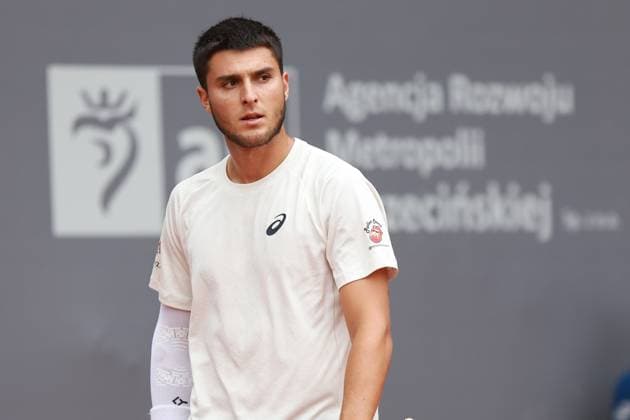 SZCZECIN, 14.09.2025 FINAL TURNIEJU TENISA ZIEMNEGO ATP, Tennis Herren CHALLENGER - FINAL ATP CHALLENGER INVEST IN SZCZECIN OPEN 2025 NZ PABLO LLAMAS RUIZ FOT. KRZYSZTOF CICHOMSKI NEWSPIX.PL --- newspix.pl 