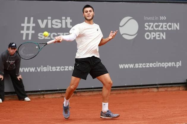 SZCZECIN, 14.09.2025 FINAL TURNIEJU TENISA ZIEMNEGO ATP, Tennis Herren CHALLENGER - FINAL ATP CHALLENGER INVEST IN SZCZECIN OPEN 2025 NZ PABLO LLAMAS RUIZ FOT. KRZYSZTOF CICHOMSKI NEWSPIX.PL --- newspix.pl 