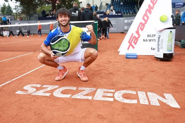SZCZECIN, 14.09.2025 FINAL TURNIEJU TENISA ZIEMNEGO ATP, Tennis Herren CHALLENGER - FINAL ATP CHALLENGER INVEST IN SZCZECIN OPEN 2025 NZ THIAGO AGUSTIN TIRANTE WYGRYWA TURNIEJ FOT. KRZYSZTOF CICHOMSKI NEWSPIX.PL --- newspix.pl 