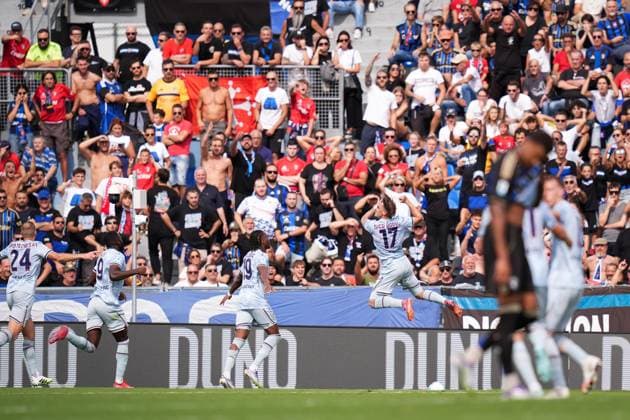 Udinese s Iker Bravo celebrates after scoring the 0-1 goal for his team during the Serie A soccer match between Pisa and Udinese at the Arena Garibaldi Romeo Anconetani Stadium in Pisa, north Italy - Sunday, September 14, 2025 -  Copyright: xMassimoxPaolone LaPressex