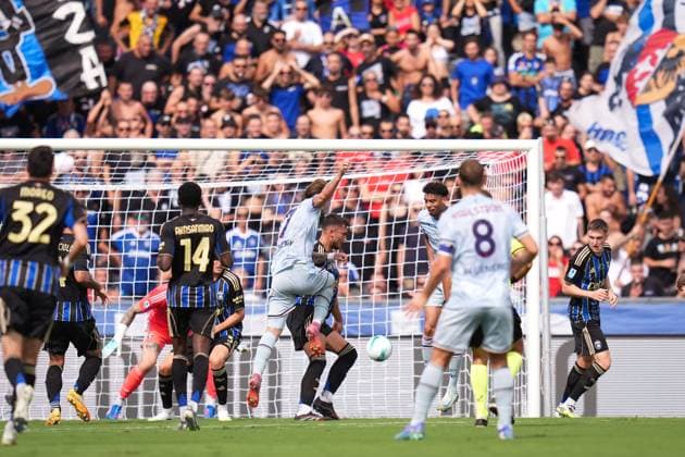 Udinese s Iker Bravo goal 0-1 during the Serie A soccer match between Pisa and Udinese at the Arena Garibaldi Romeo Anconetani Stadium in Pisa, north Italy - Sunday, September 14, 2025 -  Copyright: xMassimoxPaolone LaPressex