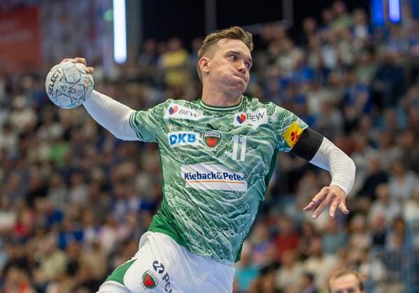 Lasse Andersson (Fuechse Berlin, 11), Handball Daikin HBL Handball Bundesliga, VfL Gummersbach - Füchse Berlin, 4, Spieltag, 14.09.2025 Copyright: HMBxMedia xMarcoxBader