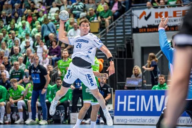 Handball Bundesliga; HSG Wetzlar - TBV Lemgo Lippe, 14.09.25 Joel Willecke (TBV Lemgo Lippe, 24), Handball Bundesliga; HSG Wetzlar - TBV Lemgo Lippe: Wetzlar, 14.09.25 Copyright: xBEAUTIFULxSPORTS Roeczeyx
