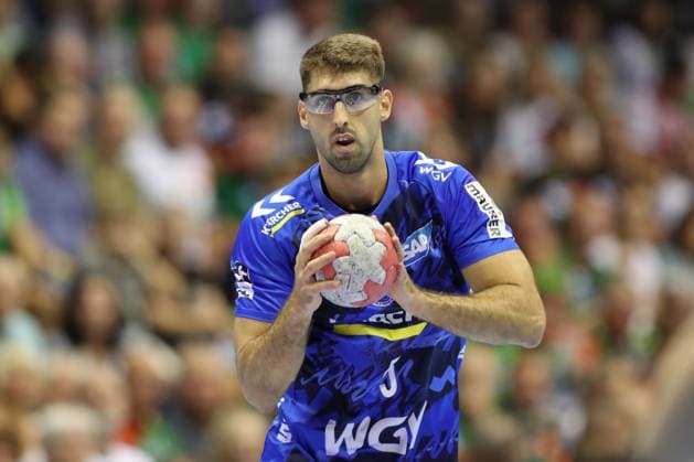 14.09.2025, xtgx, SC Magdeburg - TVB Stuttgart v.l. Antonio Seradilla (Stuttgart, 5) Magdeburg