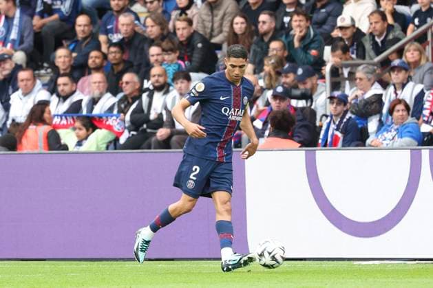 FOOTBALL : Paris Saint Germain Vs RC Lens - Ligue 1 - 14 09 2025 Achraf Hakimi (PSG) ParisFrance  Copyright: xMichtofx