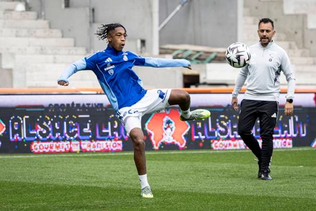 FOOTBALL : Racing Strasbourg vs Le Havre- 4eme journee. Ligue 1 Stade de la Meinau 14 09 2025 Samuel Amo-Ameyaw 27 (RCS)  Copyright: xelyxandroxcegarrax
