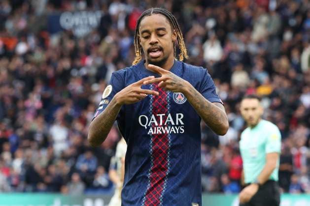 FOOTBALL : Paris Saint Germain Vs RC Lens - Ligue 1 - 14 09 2025 Joie sur le 2eme but de Bradley Barcola (PSG) ParisFrance  Copyright: xMichtofx