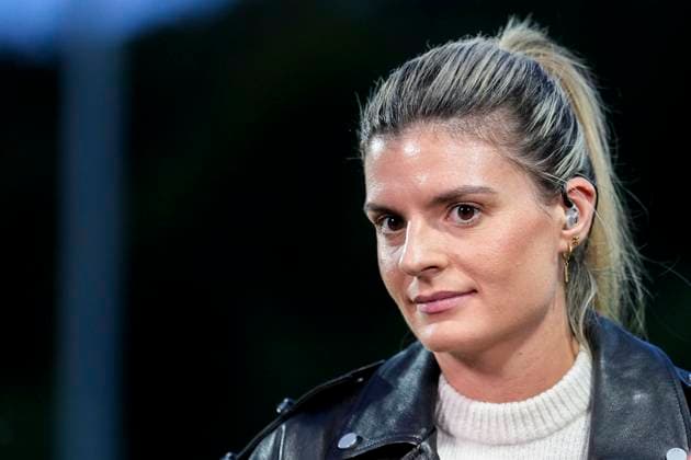 Katharina Kiel (Technische Direktorin, SGE), Einzelbild, Einzelfoto, Aktion, Action, 14.09.2025, Sinsheim (Hoffenheim) (Deutschland), Fussball, Google Pixel Frauen-Bundesliga, TSG 1899 Hoffenheim - Eintracht Frankfurt, DFB DFL REGULATIONS PROHIBIT ANY USE OF PHOTOGRAPHS AS IMAGE SEQUENCES AND OR QUASI-VIDEO.