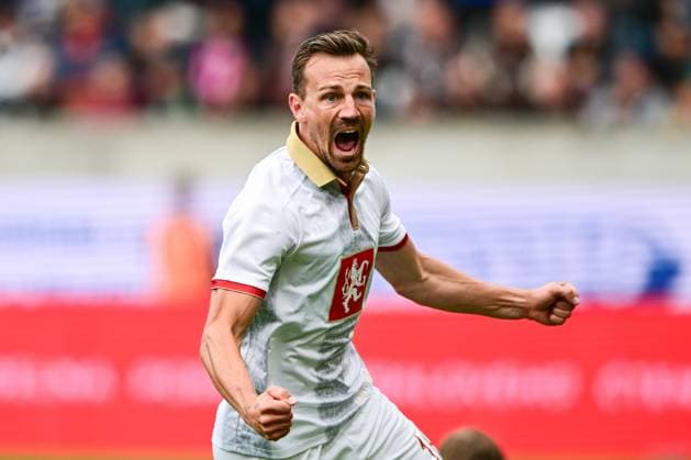 Utkani 8. kola prvni fotbalove ligy: FC Hradec Kralove - Sparta Praha, 14. zari 2025, Hradec Kralove. Vladimir Darida z Hradce Kralove slavi gol. (CTKxPhoto DavidxTanecek) CTKPhotoP2025091406376  CTKPhotoP2025091406376