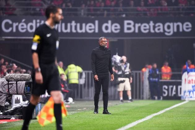 Stade Rennais FC v Olympique Lyonnais - Ligue 1 McDonald s 2025 2026 Habib BEYE (Entraineur Rennes SRFC) during the Ligue 1 McDonald s match between Rennes and Lyon at Roazhon Park on September 14, 2025 in Rennes, France. Rennes France  Copyright: xFEPx 776348129