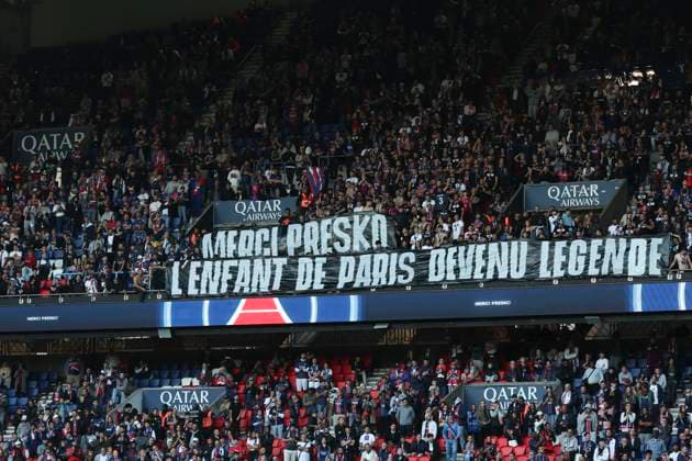 FOOTBALL : Paris Saint Germain Vs RC Lens - Ligue 1 - 14 09 2025 Hommage a Presnel Kimpembe ParisFrance  Copyright: xMichtofx