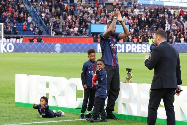 FOOTBALL : Paris Saint Germain Vs RC Lens - Ligue 1 - 14 09 2025 Hommage a Presnel Kimpembe ParisFrance  Copyright: xMichtofx