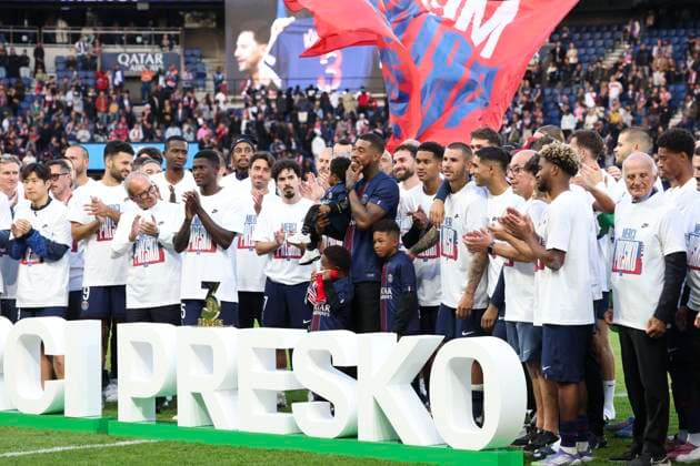 FOOTBALL : Paris Saint Germain Vs RC Lens - Ligue 1 - 14 09 2025 Hommage a Presnel Kimpembe ParisFrance  Copyright: xMichtofx