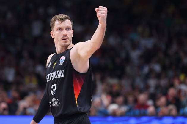 TURKEY vs GERMANY ANDREAS OBST, basketball player of Germany during the European Championships final match against Turkey, at Xiaomi Arena. Riga, 14.09.2025. photo: Ivica Veselinov MN Press Photo BASKETBALL, FIBA, EUROBASKET 2025, TURKEY, GERMANY Riga Xiaomi Arena Riga Latvia Copyright: xMNxPressxPhotox